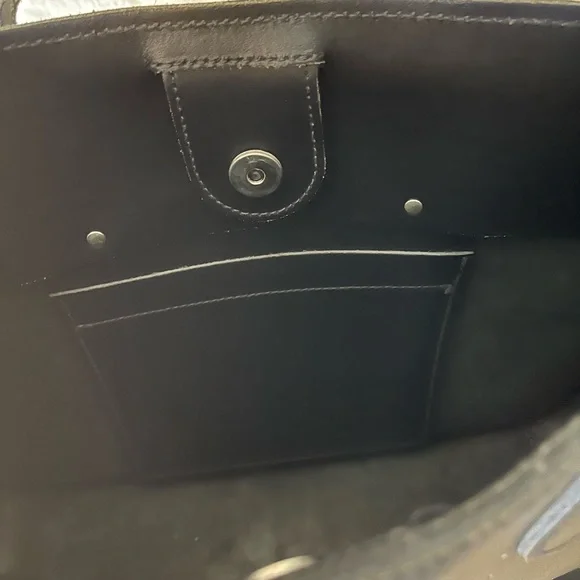 $300 Cambridge Satchel Company Black Leather Tote - excellent, rare find! - Picture 6 of 11